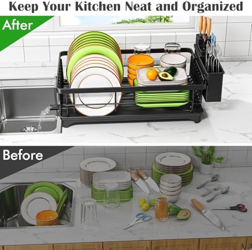 Kmiectse Dish Drying Rack for Small Kitchen Counter - Image 6