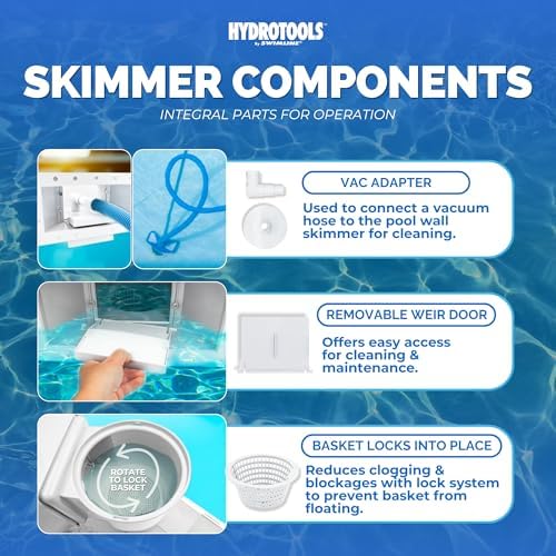 Swimline HYDROTOOLS Standard Wide Mouth Above Ground Pool Skimmer Kit | Already - Image 5