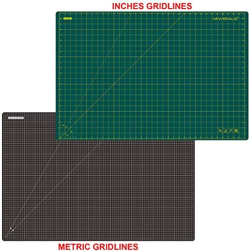 NEWBRAUG 24'' × 36'' Large Self Healing Gridded Rotary Cutting Mat, Big Double - Image 2