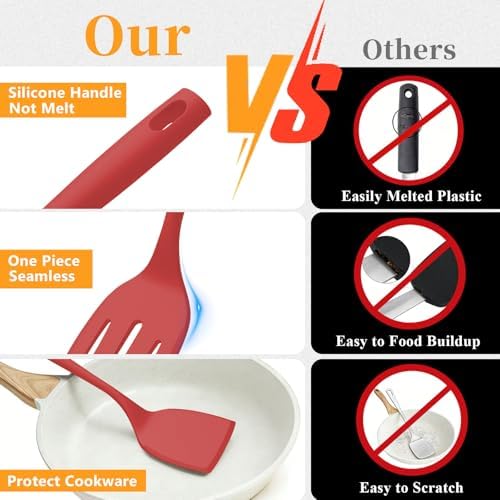 Spatulas Silicone Heat Resistant Turner - Image 3