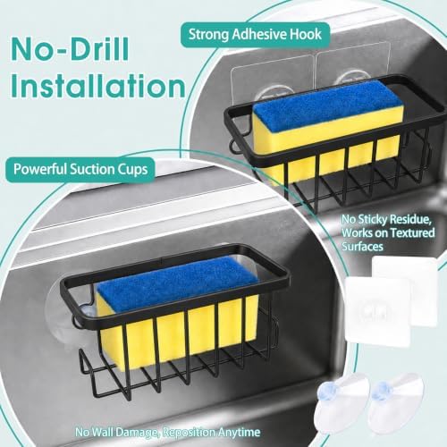 Sponge Holder for Kitchen Sink, Caddy Organizer - Image 4