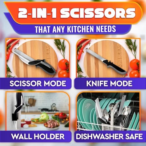 2 in 1 Kitchen Scissors for Food - Image 4