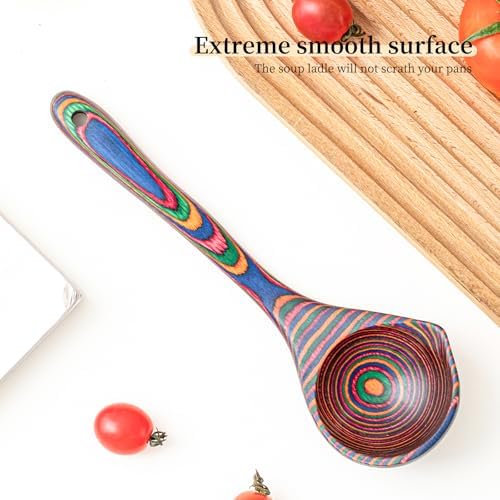 Gudamaye Pakkawood Rainbow Deep Soup Ladle - Image 7