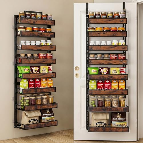 8 Tier Over The Door Pantry Orangizer 2 IN 1 Wall Mounted or Hanging Spice Rack by Clothink