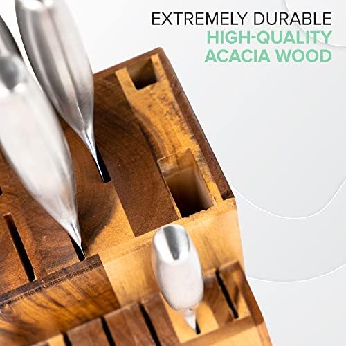 Coninx Acacia Wood Kitchen Knife Block - Image 4