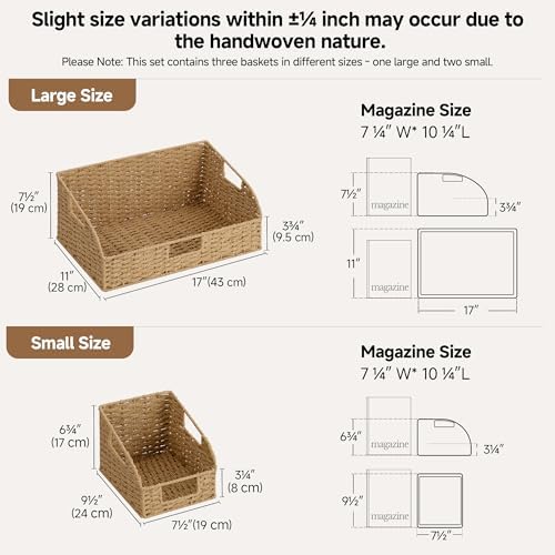 StorageWorks Paper Rope Shelf Basket, Pantry Storage Basket - Image 2