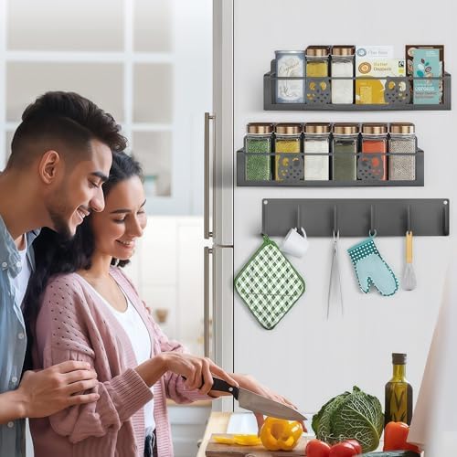 Spice Rack Magnetic for Fridge, Magnetic Fridge Shelf, Spice Shelf, Condiment - Image 4