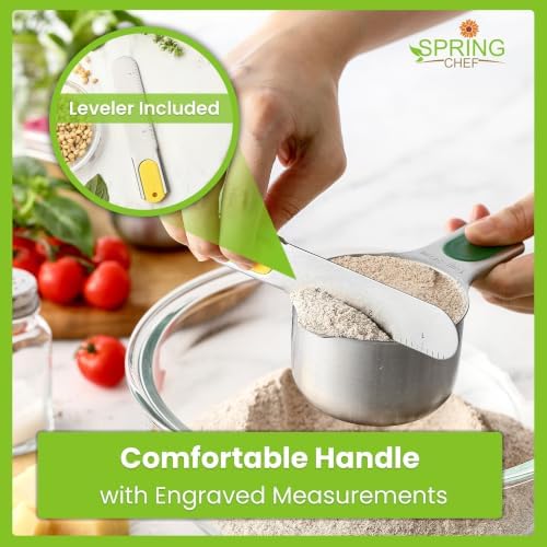 Spring Chef 9 Magnetic Measuring Cups & Spoons Set w/Leveler - Image 5