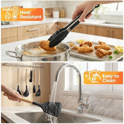 33Pcs Kitchen Utensils Set Silicone Cooking Utensils Set - Image 4