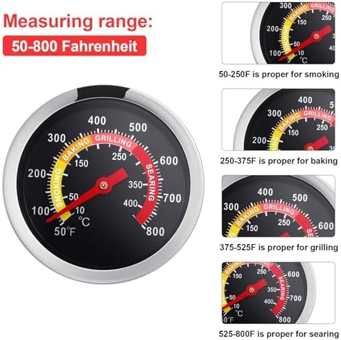 Frienda 6 Packs Charcoal Grill Thermometer Gauge - Image 3