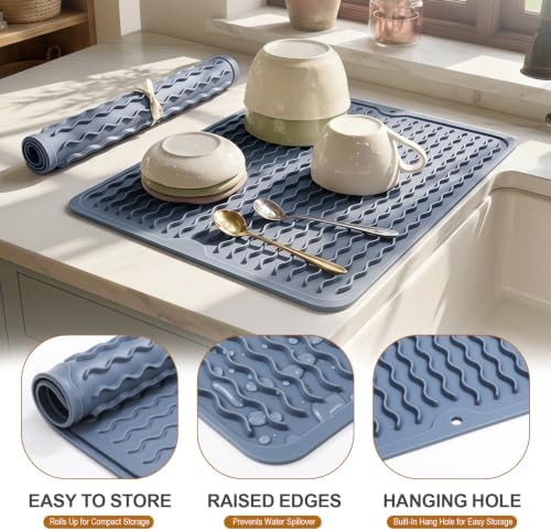 2 Pack Silicone Dish Drying Mat - Image 2