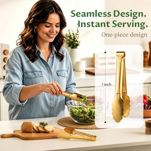 Gold Serving Tongs - Image 3
