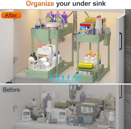 Sevenblue 4-Pack 2-Tier Under Sink Organizer - Image 4