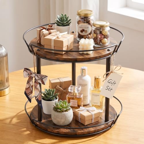 LAMU 2-Tier Lazy Susan Turntable Organizer, Spinning Spice Rack - Image 6