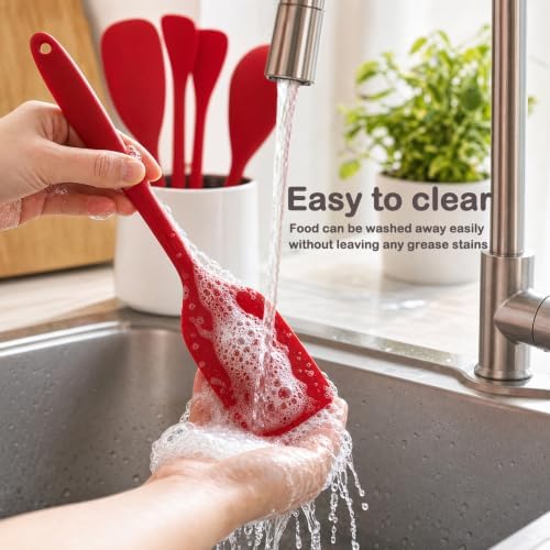 Silicone Spatula Set, 6 Pieces Food Grade Kitchen Utensils - Image 2
