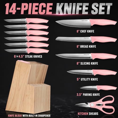 14-Piece Kitchen Knife Block Set - Image 2