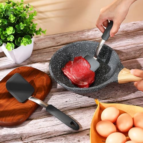2Pcs Mini Silicone Cookie Brownie Spatula, Solid Flat - Image 7