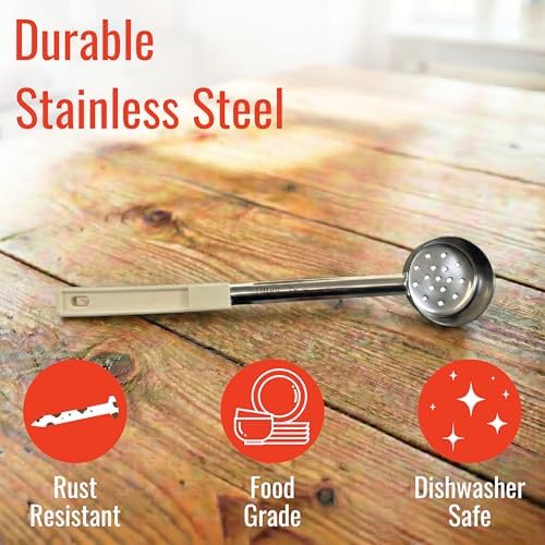 3 oz Slotted Stainless Steel Portion Control Ladle Spoodle - - Image 4