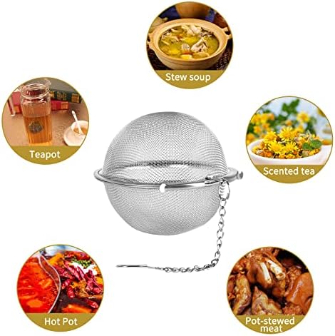 Fu Store 2pcs Stainless Steel Mesh Tea Ball 3.55 inches Tea Strainers - Image 4