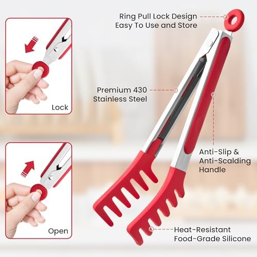 2 PCS Pasta Tong Spaghetti Tongs - Image 3