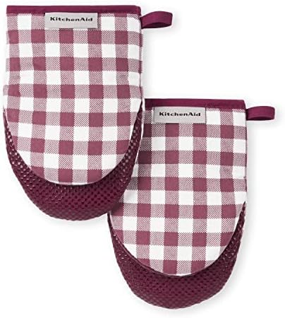 KitchenAid Gingham Mini Oven Mitt 2-Pack Set by KitchenAid