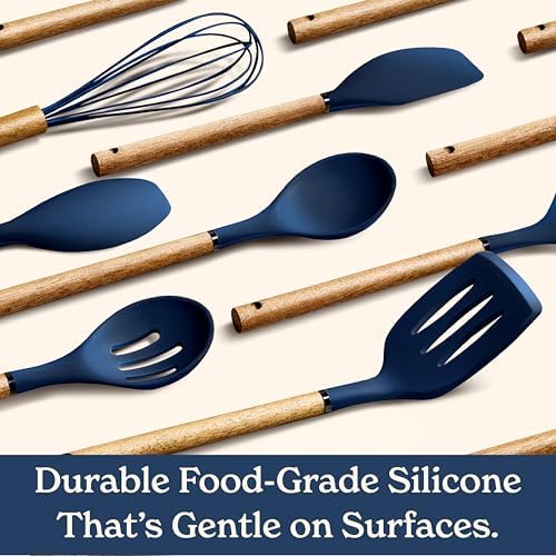 Country Kitchen Non Stick Silicone Utensil Set - Image 4