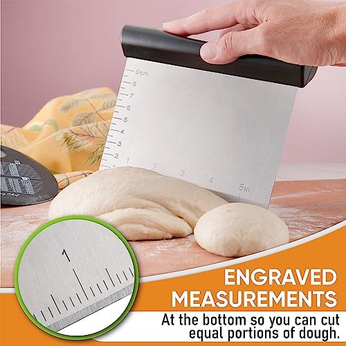 Spring Chef Stainless Steel Bench Scraper & Bowl Scraper Set - Image 6