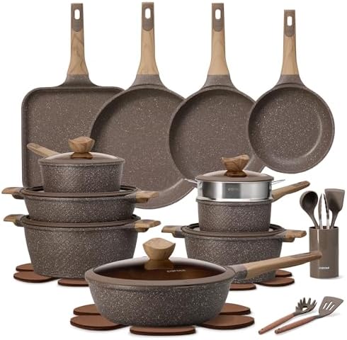 CAROTE 31pcs Nonstick Pots and Pans Set, Cookware Sets by CAROTE