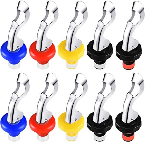 10 Pieces Silicone Wine Stoppers Expanding Manual beverage Bottle Plug Reusable by Blulu