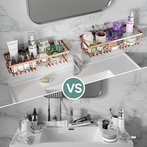 Veken Shower Caddy 6-Pack, No Drilling & Rustproof, Waterproof Adhesive Shelves - Image 5