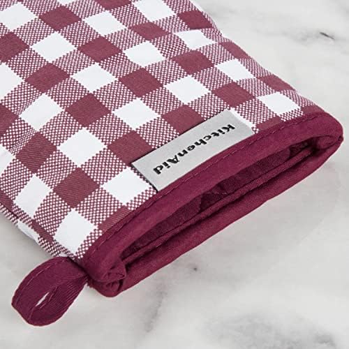 KitchenAid Gingham Mini Oven Mitt 2-Pack Set - Image 3
