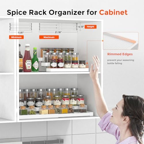 2 Pack Expandable Spice Rack Organizer - Image 4