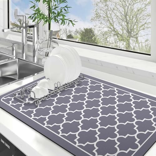 Dish Drying Mat Absorbent Dish Drying Mats by WiseLife