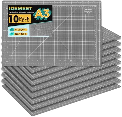 Premium 10pcs Self Healing Cutting Mat 18''x12'', Cutting Mat by IDEMEET