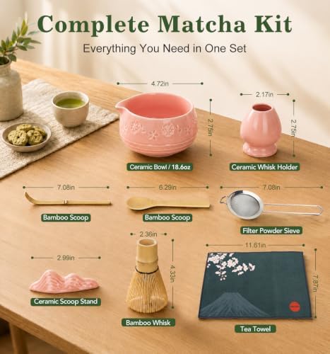 Matcha Whisk Set, Ceramic Matcha Kit - Image 4
