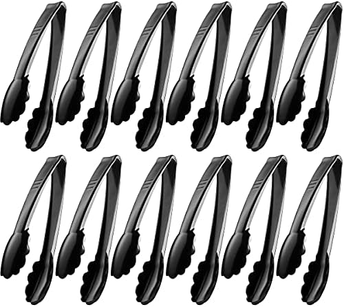 9-Inch Plastic Serving Tongs Heavy-Duty Black Tongs - Image 7