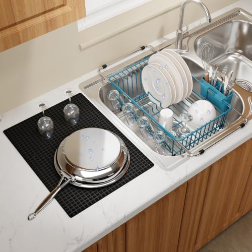 MAJALiS Blue Expandable Dish Drying Rack Over Sink by MAJALiS
