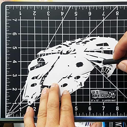 U.S. Art Supply 18"x24" Self-Healing Cutting Mat 6-Ply White/Blue - Image 6