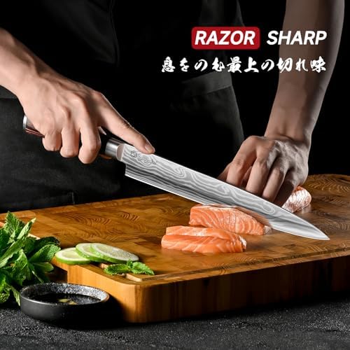 Sunnecko 10.5 inch Sashimi Knife, Sushi Knife - Image 2