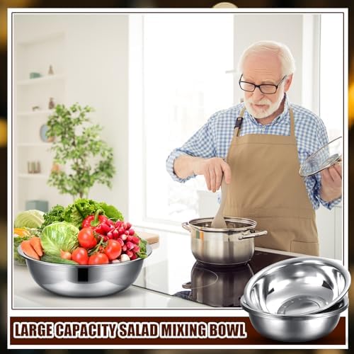 Nuogo 8 Pcs Stainless Steel Mixing Bowls Large - Image 4