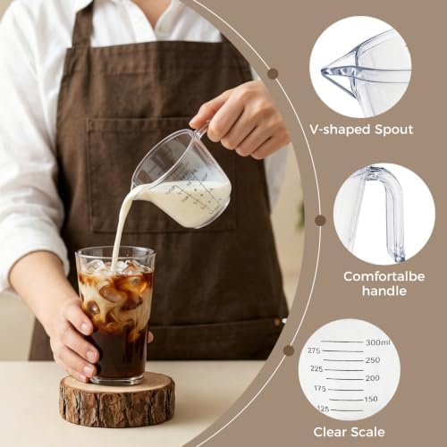2 Pcs 1 ½ Cup Plastic Measuring Cup, Plastic Liquid Measuring Cups - Image 6