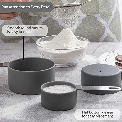 Measuring Cups and Spoons Set of Huygens Kitchen Gadgets 10 Pieces, Stackable - Image 4
