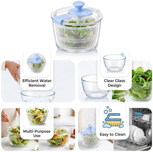 3.2 Qt Glass Salad Spinner - Image 6