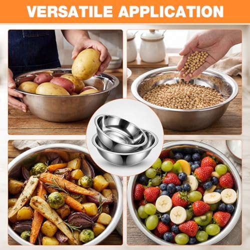 Stainless Steel Mixing Bowls Set - Image 6