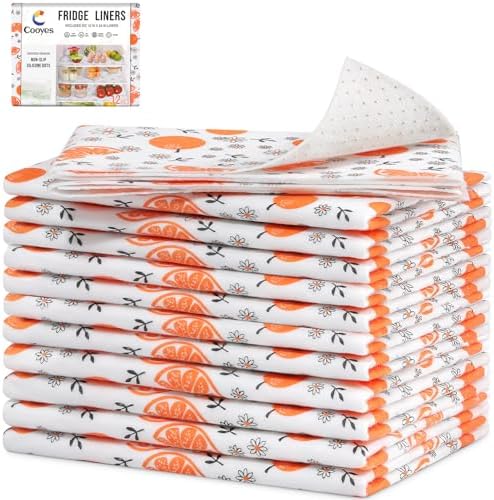 Cooyes Shelf Liners, 2-in-1 Non-Slip Fridge Mats, Absorb Excess Moisture by Cooyes