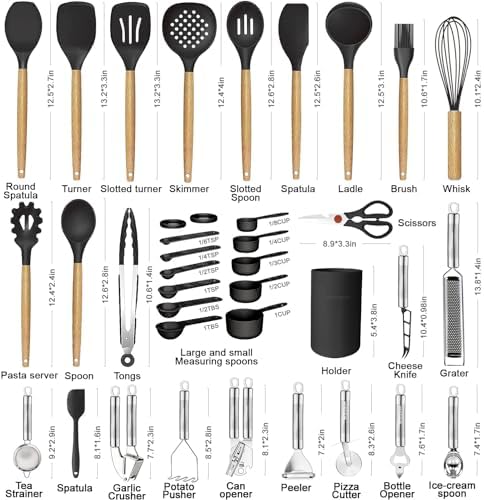 Cooking Utensils Set- 35 PCs Kitchen Utensils - Image 2