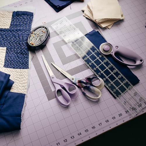 Fiskars 24" x 36" Self Healing Cutting Mat, Large Grid, Lilac Mountain Haze - Image 3