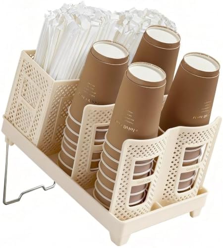 Tirifer Cup and Lid Holder, Disposable Paper Cup Dispenser by Tirifer