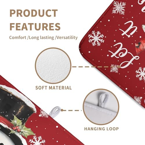 Snowman Christmas Dish Drying Mat Winter Drying Mats - Image 3