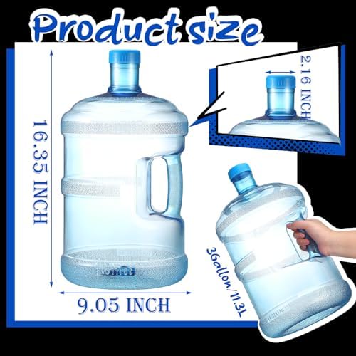 Bokon 2 Pieces Water Jugs Round Plastic Water Bottle - Image 2